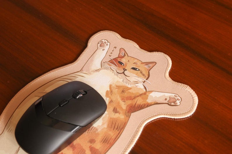 Chonky Orange Cat Mousepad 26x15cm