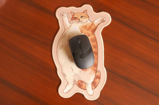 Chonky Orange Cat Mousepad 26x15cm